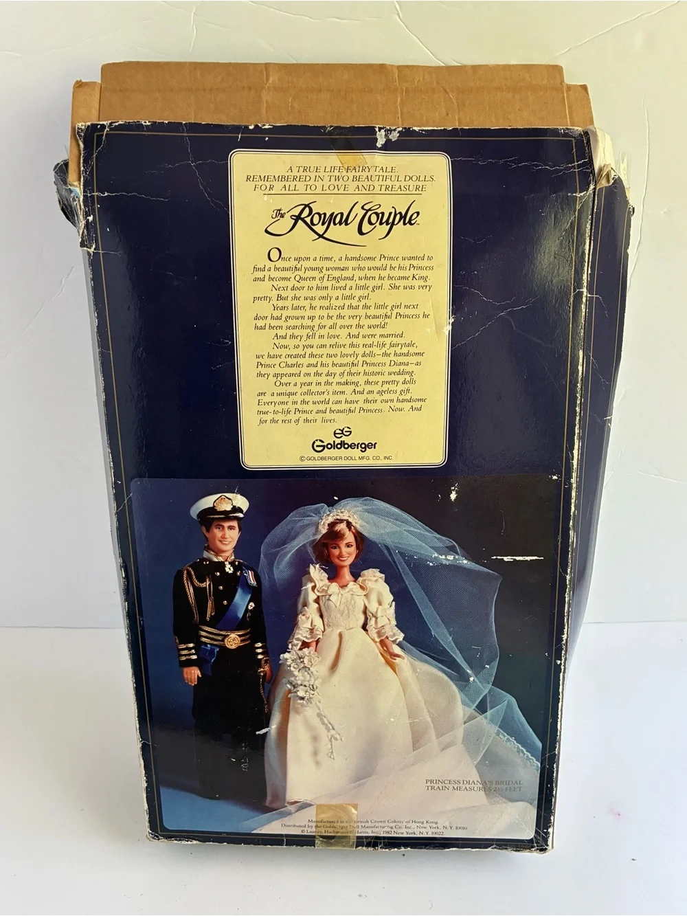 Vintage 1982 Princess Diana & Prince Charles Royal Wedding Doll Set Goldberger
